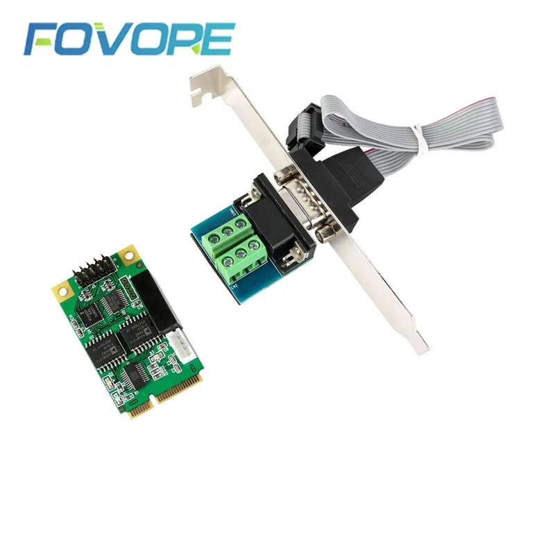 Плата расширения Mini PCIE USB 2 0 к RS 232 RS422 RS485 серийная DB9 RS232 мини-адаптер PCI-E чипсет FT231