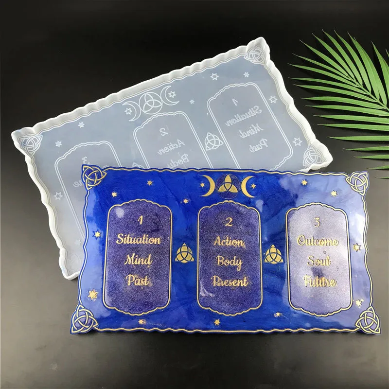 DIY Tarot Brand Silicone Mold Oracle Card Board Jewelry Pendant Crystal Epoxy Resin Mold