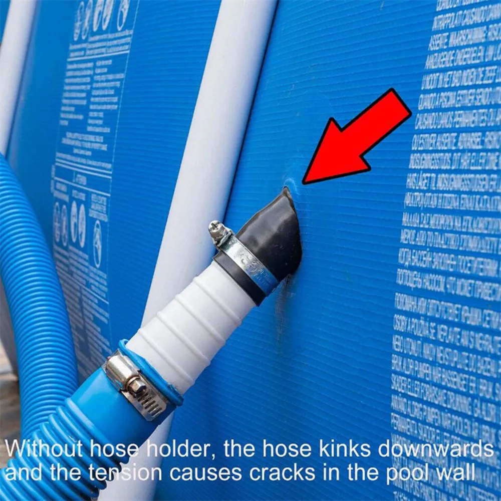 Swimming Pool Pipe Holder Support Mount Supports Pipes 30-38mm For Intex Water Horizontal Hose Outlet With Cable Tie | Дом и сад