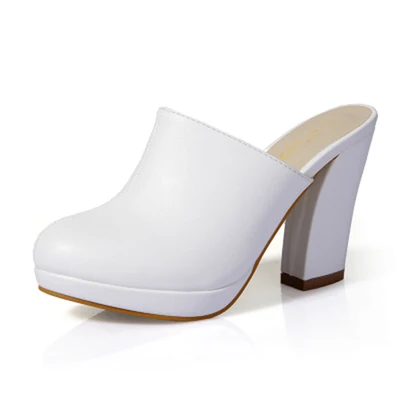 

2020 Summer Women Sandals Slip-On Ladies Mules High Pumps Zapatos Mujer Tacon 3#21/10E50