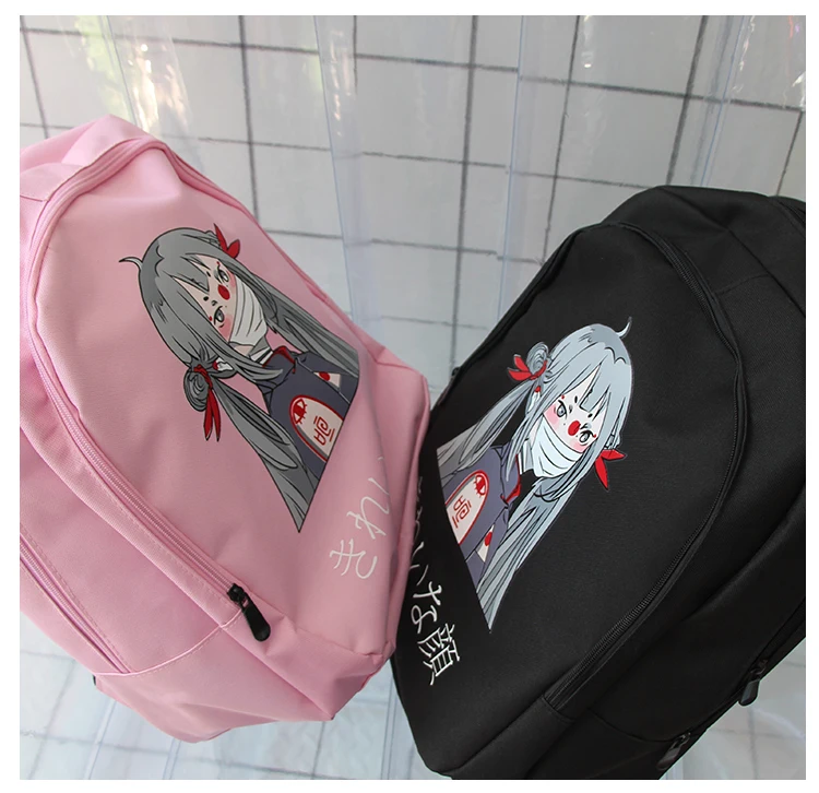 Женские рюкзаки Ulzzang Kawaii розового цвета для девочек-подростков в корейском японском стиле Harajuku аниме забавные школьные сумки уличный Большой рюкзак