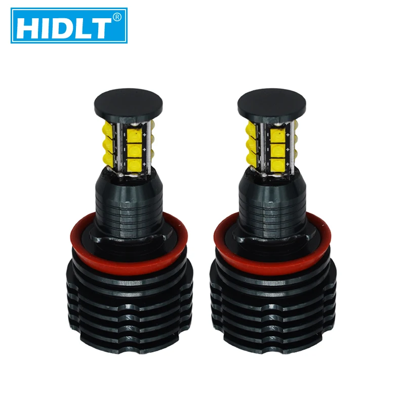 HIDLT 2PCS 120W H8 LED Angel Eyes Marker Kit 6000K White Error Free Car Light Bulbs For E90 E92 M3 E82 E60 E70 X5 E71 X6 | Автомобили и
