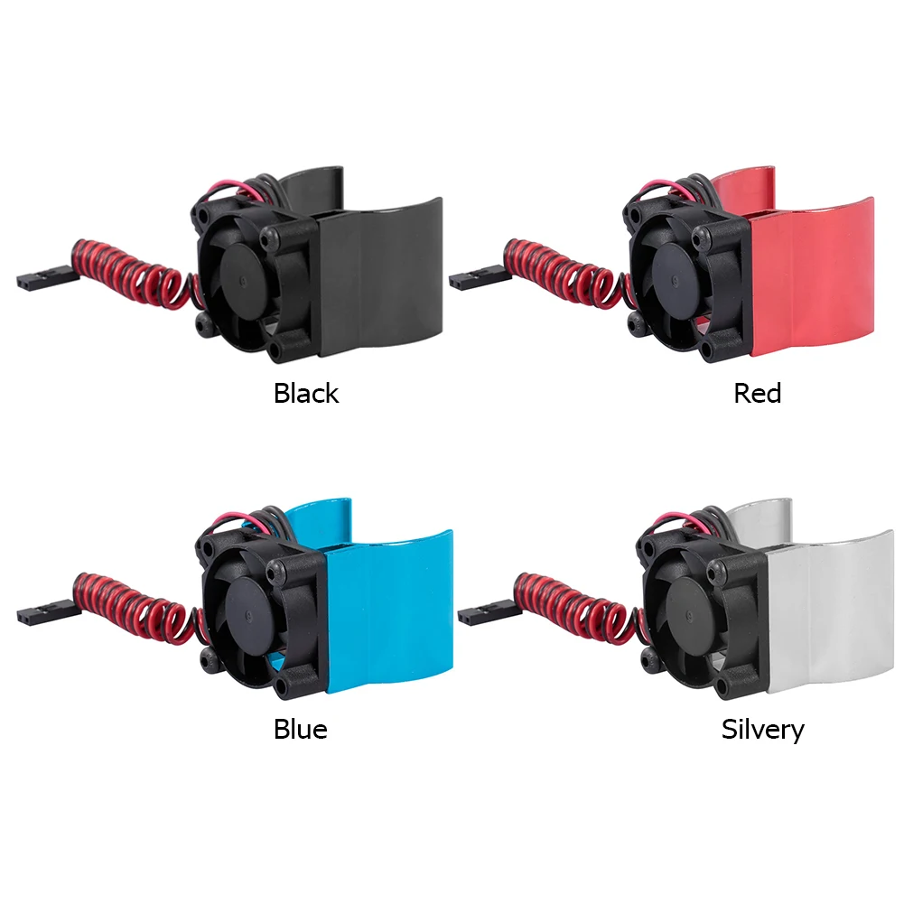 

Dual Motor Cooling Fan Radiator Fan w/Temperature Sensor Assembly Suit RC Simulation Engine Accessories Heat Sink for RC Car
