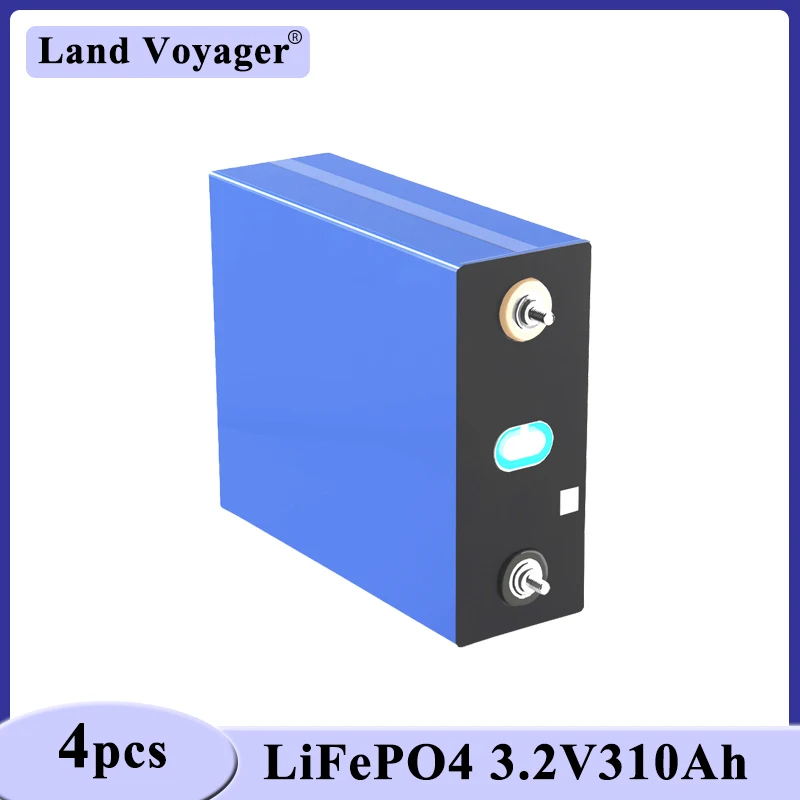 

4pcs Land Voyager 3.2v 310ah Lifepo4 Rechargeable Battery Lithium Iron Phosphate Solar Cell 12v 24v Grade A Lifepo4