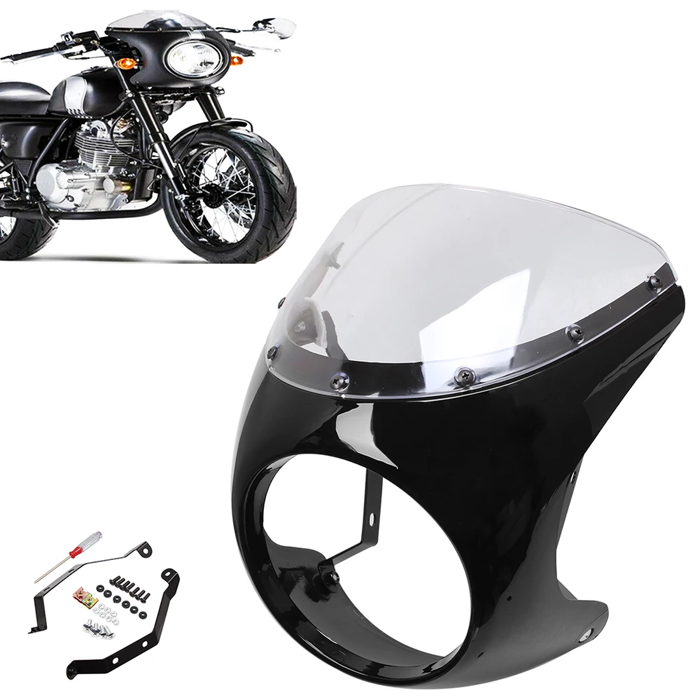 

Универсальная 7-дюймовая мотоциклетная фара в стиле ретро, обтекатель руля, лобовое стекло