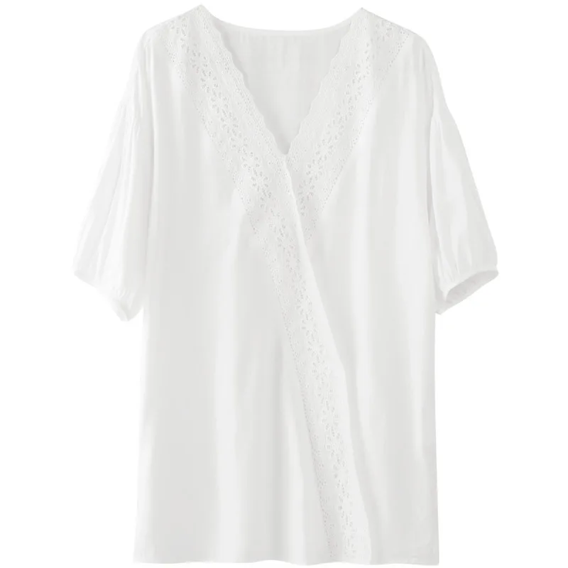 

Summer new brand ladies' fashion contracted v-neck brim with short sleeves chiffon unlined upper garment