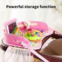 auto child seat storage mat waterproof car children safety seat tray infant stroller kid toy storage holder phone holder for kid