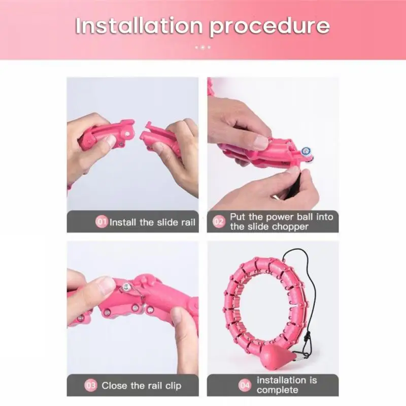 

Sport Hoop Fitness Yoga Home Sport Hoops Circle Not Drop Adjustable Waist Training Ring Belly Trainer Abdominal Weight Loss