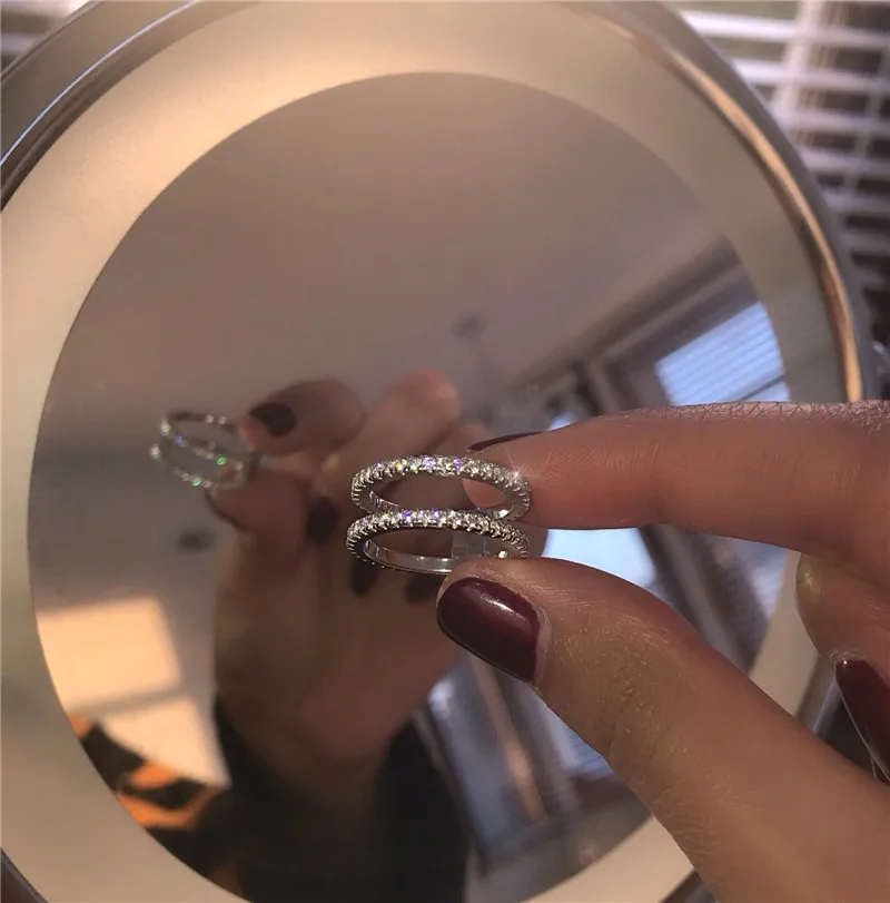 Женское серебряное кольцо leapi обручальное из стерлингового серебра 925 пробы с