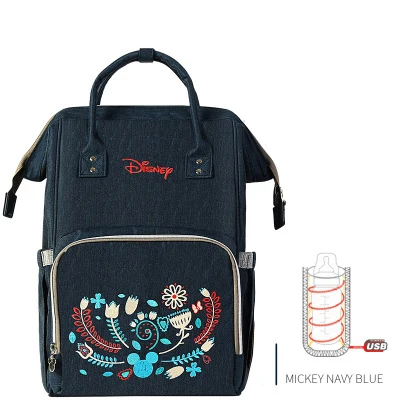 Disney USB пеленки сумка рюкзак мумия Материнство/подгузник мешок. Детская сумка, дорожная сумка для кормления с Микки Маусом. Сумка для ухода за ребенком. Водонепроницаемая сумка - Цвет: 20