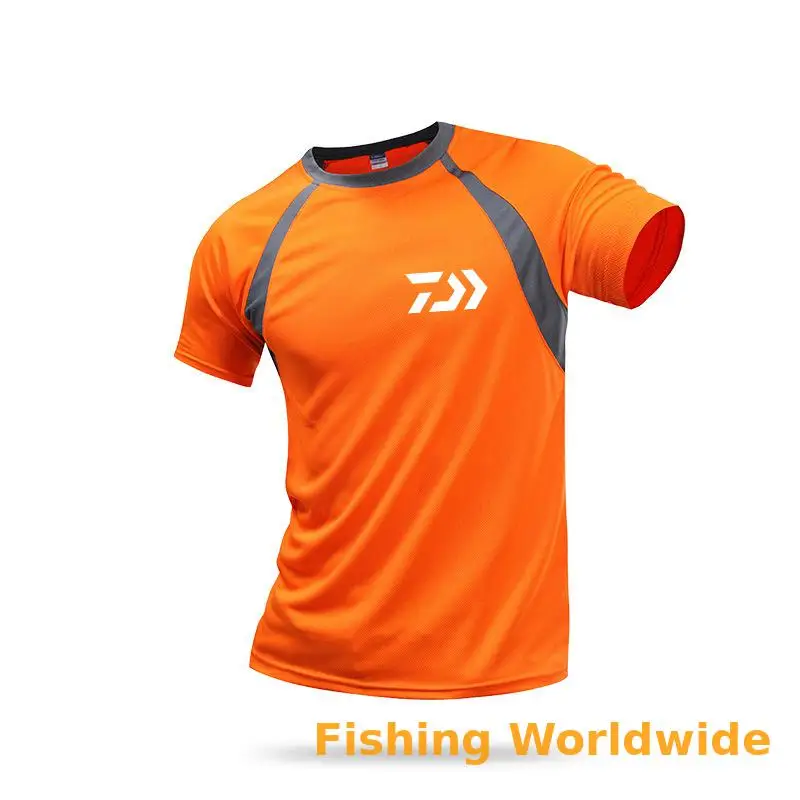 

New Arrival DAIWA Fishing T Shirt Summer Autumn Man Short Sleeve DAWA Fishing Clothes Outdoor Sport Quick Dry Fishing Jacket