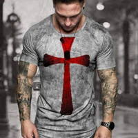 3d printing t shirt mens fitness streetwear o neck hip hop short sleeved shirt punk style gothic 2021 summer new style