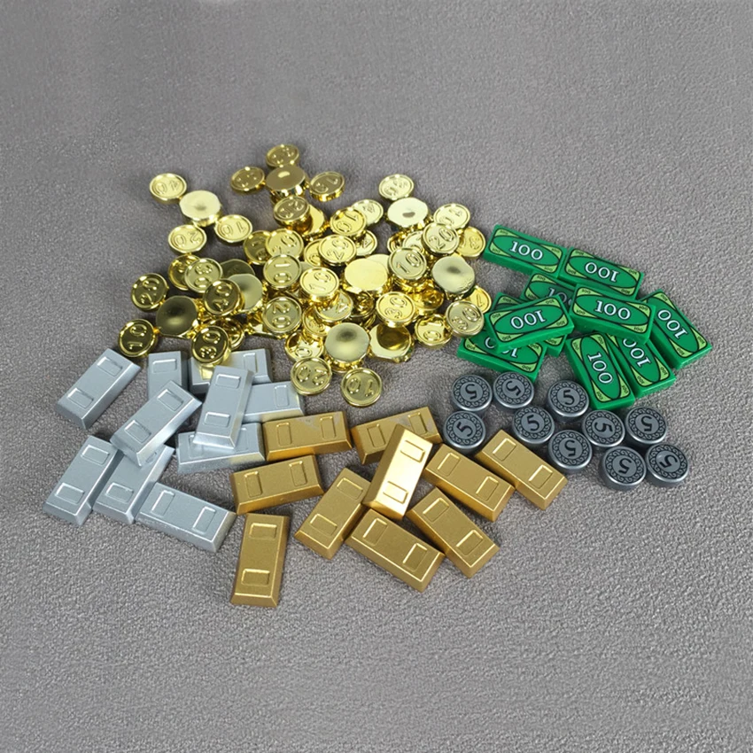 10 шт./компл. MOC игрушка кирпичная фигура аксессуары золотая монета золотые