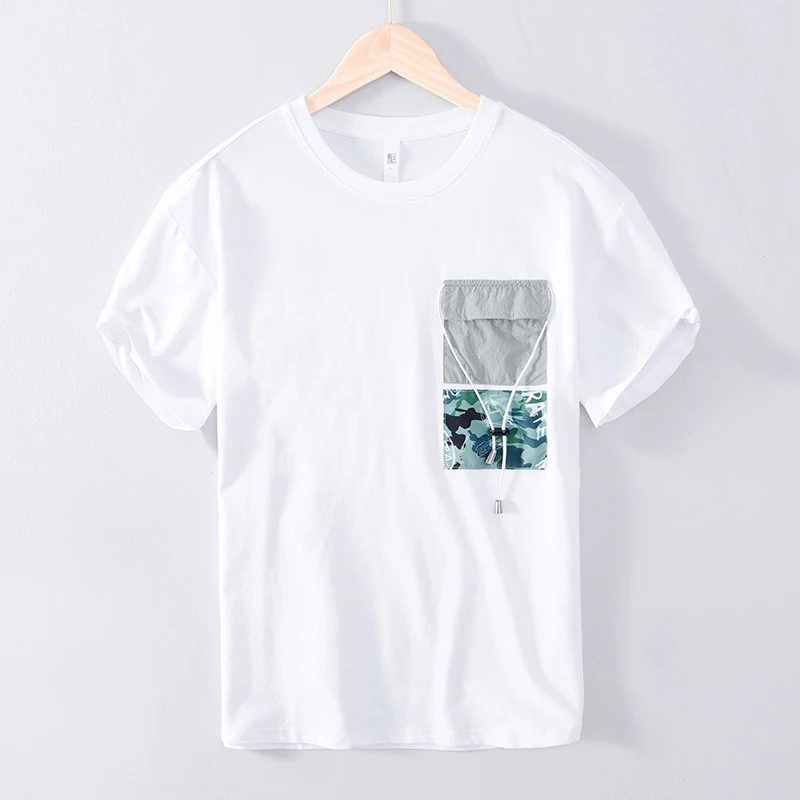 

Новый стиль, бренд Suehaiwe, итальянская хлопковая белая футболка, мужская летняя футболка с круглым вырезом, мужская рубашка, мужские топы