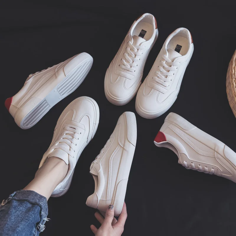 

Женские кожаные туфли, новинка 2021, модная повседневная Высококачественная однотонная кожаная женская повседневная обувь на шнуровке, на пл...