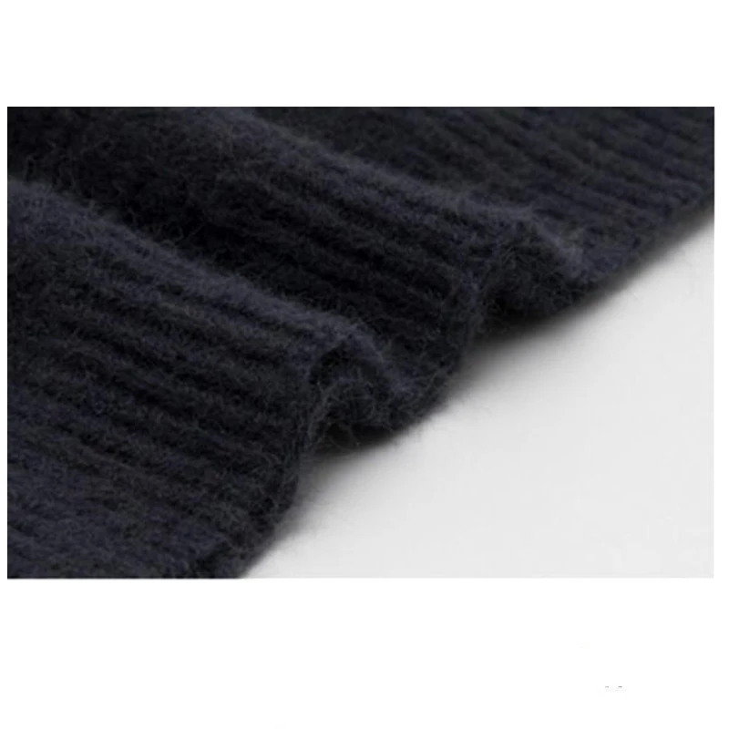 Женский вязаный свитер с отложным воротником Элегантный Повседневный пуловер в