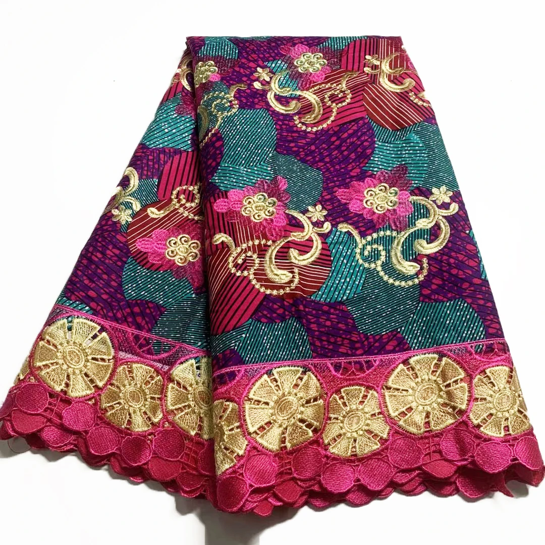 

CS latest african wax lace good embroidered tissu 2021 africain high class 5 yards african wax print nigerian wedding dress