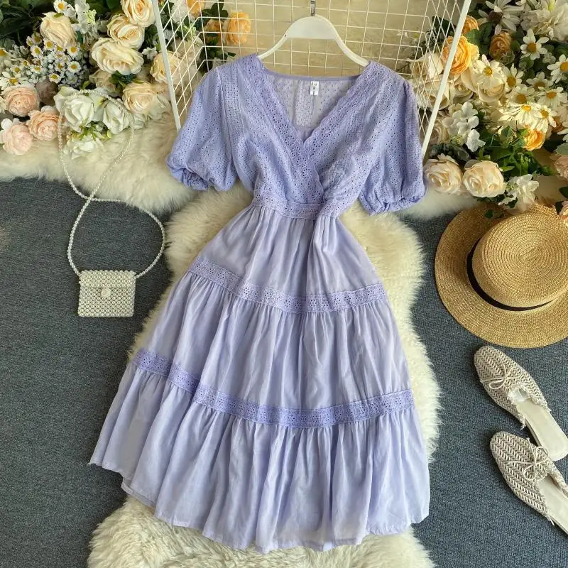 Платье SINGRAIN женское однотонное в стиле бохо модное простое уличное