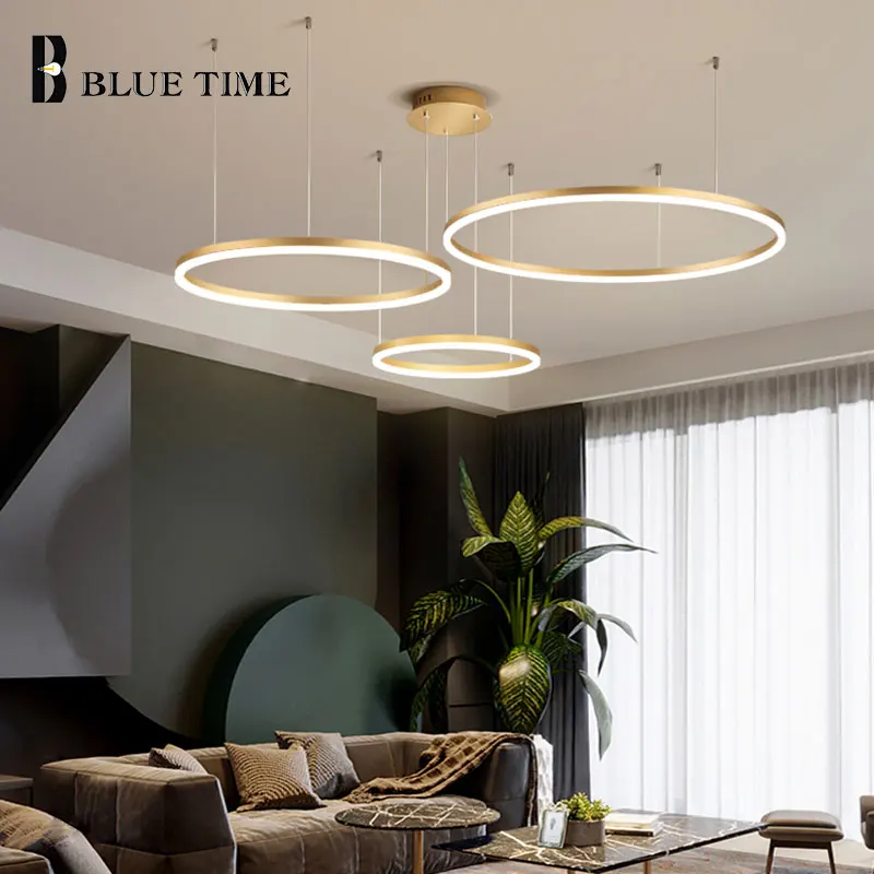 

Modern LED Pendant Light For Home Lights Living Room Dining Room Kitchen Decor Light Indoor Hanging Pendant Lamps Gold Black