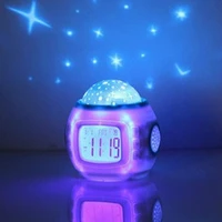 music star sky projection clock student children lazy sleepy music alarm lcd clock creative projection alarm clock gift