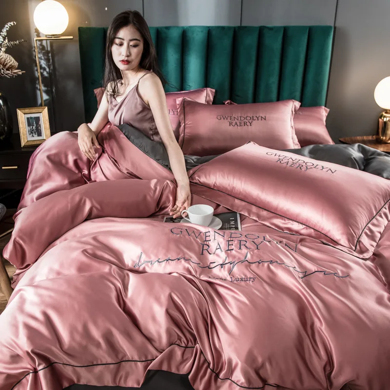 9Style 2/3/4 Pcs Luxury European Style Duvet Cover Set Silk Cotton Bedding Quilt Pillowcase Queen King Size Comforter | Дом и сад
