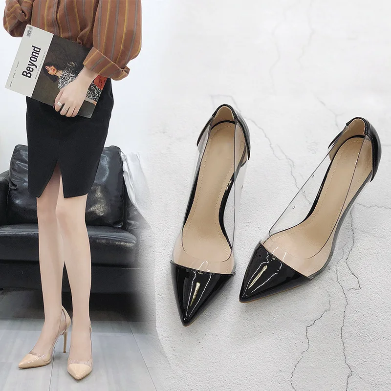 Европейские и американские сексуальные элегантные туфли на шпильке Новинка