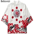 Bebovizi, японское кимоно с демоном, мужской кардиган, рубашка, юката, человек хаори, Оби, традиционная одежда, мужское китайское кимоно, Халат