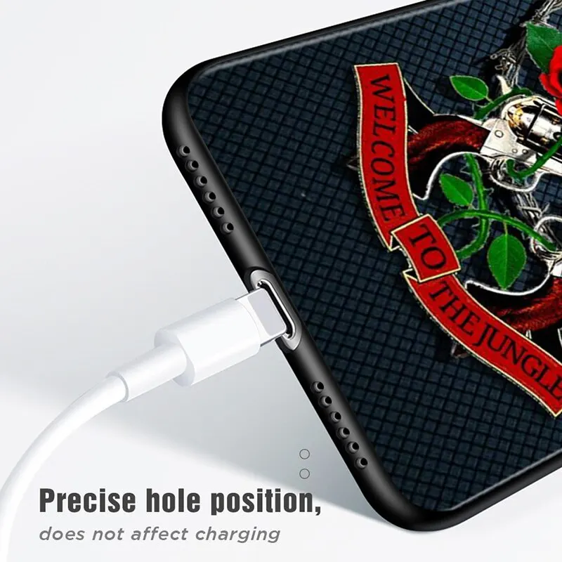 

Guns N Roses Band For Apple iPhone 12 Mini 11 XS Pro Max XR X 8 7 6 6S Plus 5 5S SE 2020 Black Phone Case
