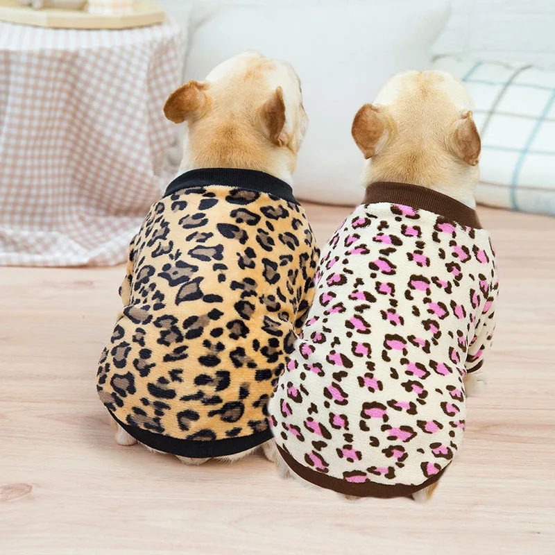 French Bulldog Clothing For Cats Four Color Dogs Pet Accessories Double-Sided Fleece Warm Pug Autumn Winter Personality Clothes