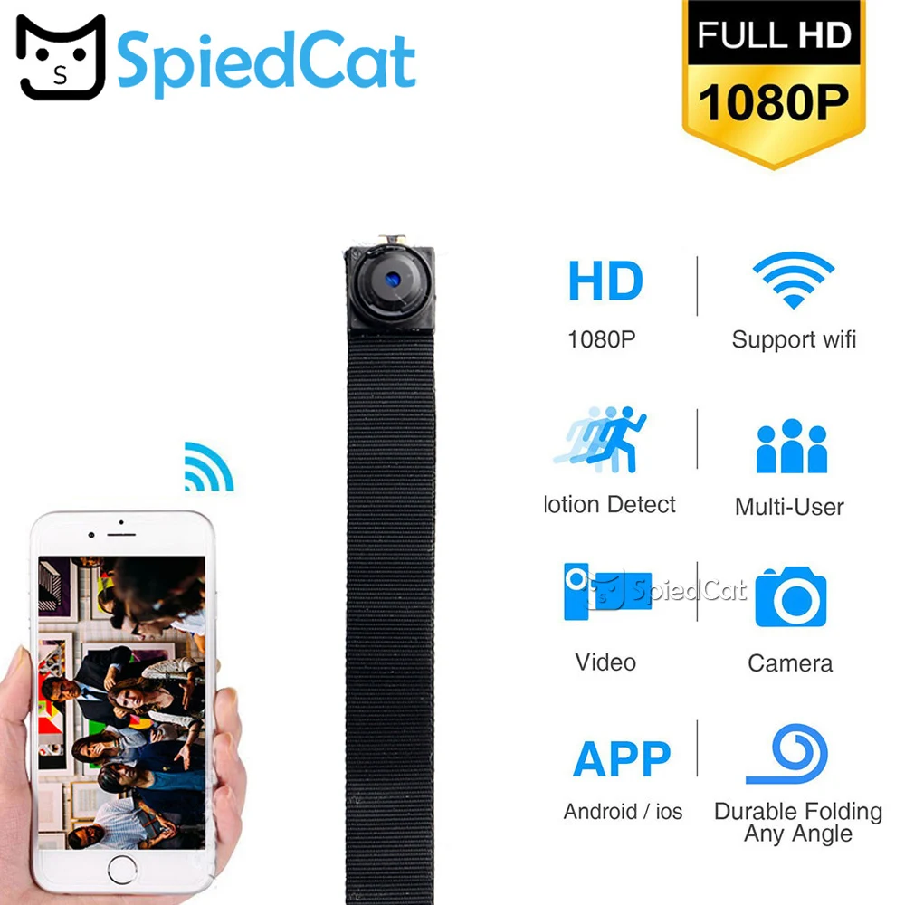 Full HD 1080P IP P2P Микро Мини Wi Fi гибкая камера видеозаписывающее устройство аудио