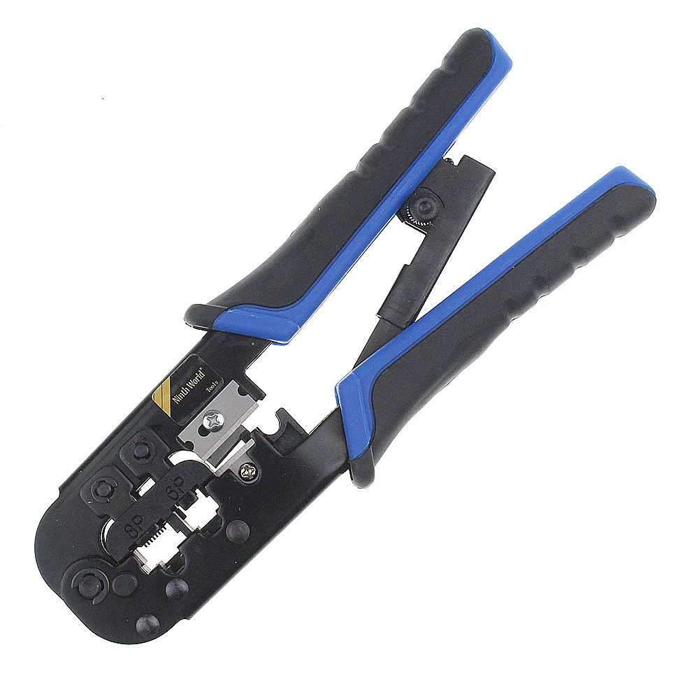 

High Quality Modular Telecom Crimping Pliers Tool Network Cable Ratchet Crimping Pliers for 4P 6P 8P RJ-11/RJ-12 RJ-45