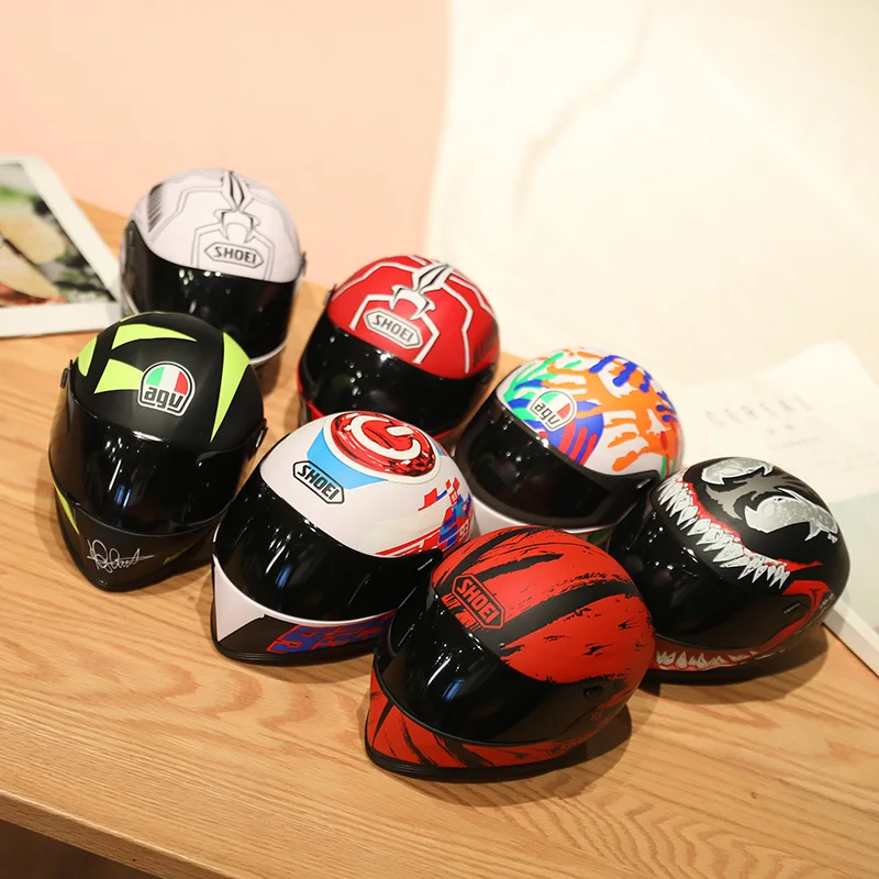 1 шт. 30 см креативный мотоциклетный шлем медведь кукла плюшевая игрушка мягкая