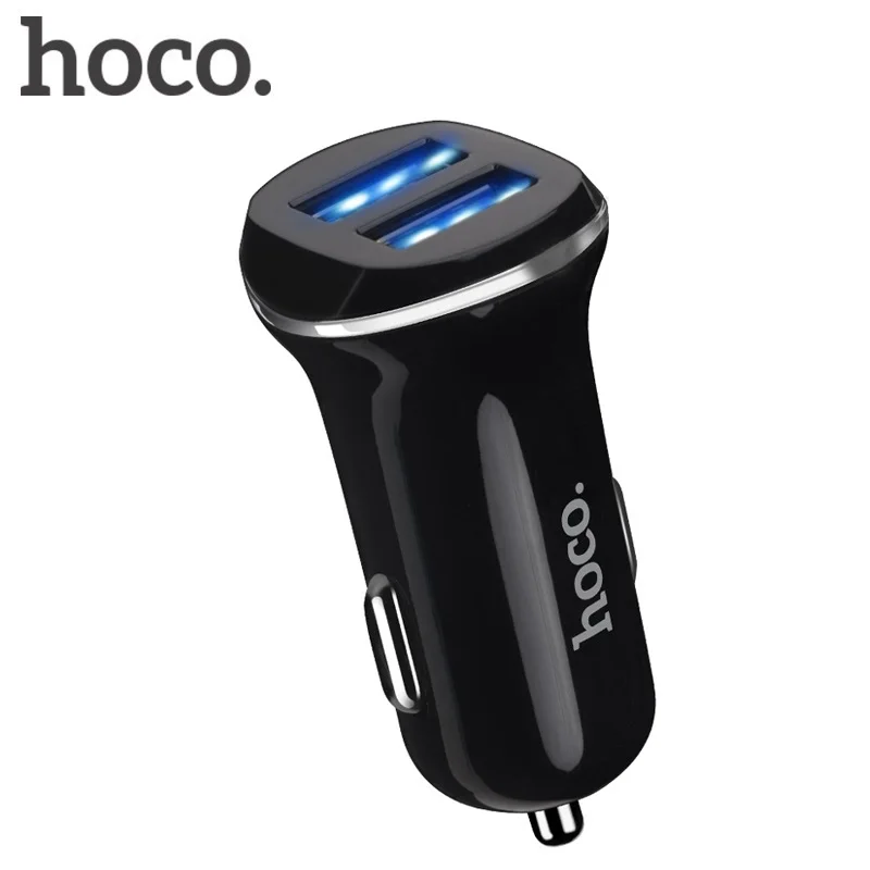 HOCO с двойным выходом USB Автомобильное зарядное устройство для Iphone X 8 7 Plus Универсальный мобильный телефон USB адаптер для samsung S6 S5 2 USB прикуриватель