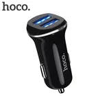 Автомобильное зарядное устройство HOCO с двумя USB-выходами для Iphone X, 8, 7 Plus, универсальный адаптер USB для Samsung S6, S5, 2 USB-разъема для сигар