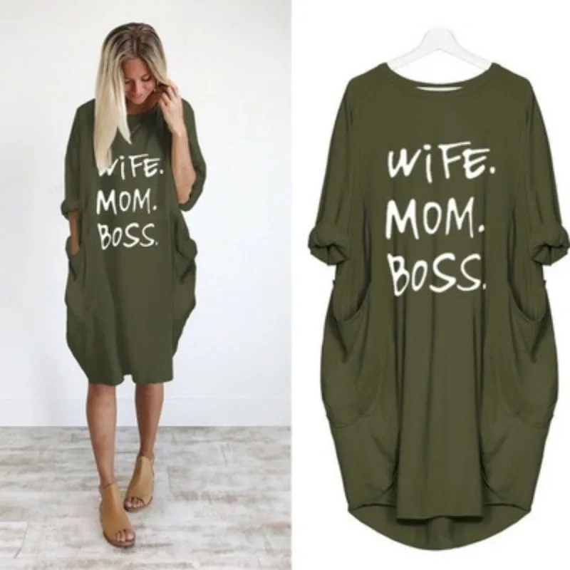 Женское платье с буквенным принтом LOUMANDO летнее дизайнерское повседневное