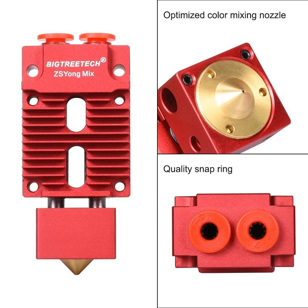 BIGTREETECH смешанные цвета 2 в 1 из Hotend двойной экструдер наборы DIY принт J head