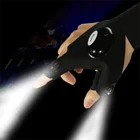 Перчатки для рыбалки, инструмент для ремонта шин на велосипеде, перчатка для ночной рыбалки светодиодный светильник кой, спасательные инструменты, уличное снаряжение, перчатка без пальцев с волшебным ремешком