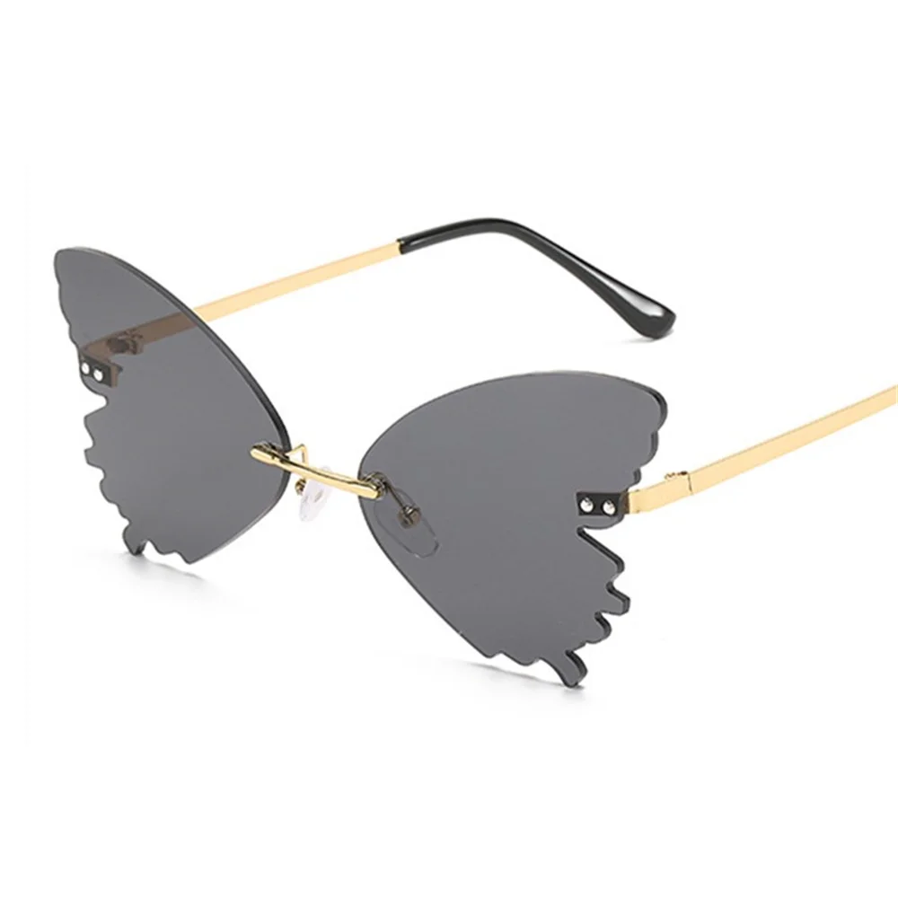 

Женские солнцезащитные очки-бабочки MAYTEN без оправы, модные солнцезащитные очки, женские цветные очки, уличные очки, популярный стиль