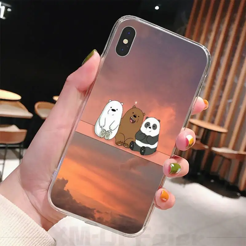 Мягкий силиконовый чехол из ТПУ с тремя голыми медведями для iphone 6 6s plus 7 8 X XS XR MAX 11