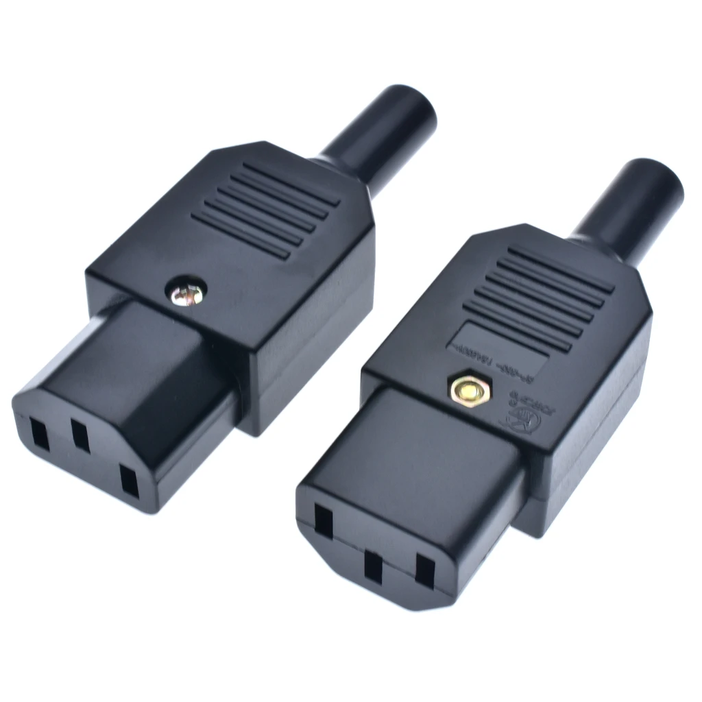 16A 250V IEC прямой кабель с разъемом для подключения к C13 C14 Женский штекер Rewirable