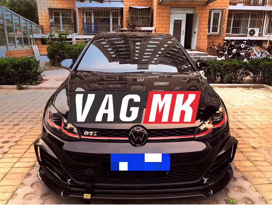 Подходит для Golf 7,5 поколения GTI модифицированный ветровой нож, окружающий WK углеродное волокно противотуманная Lampshade18-19