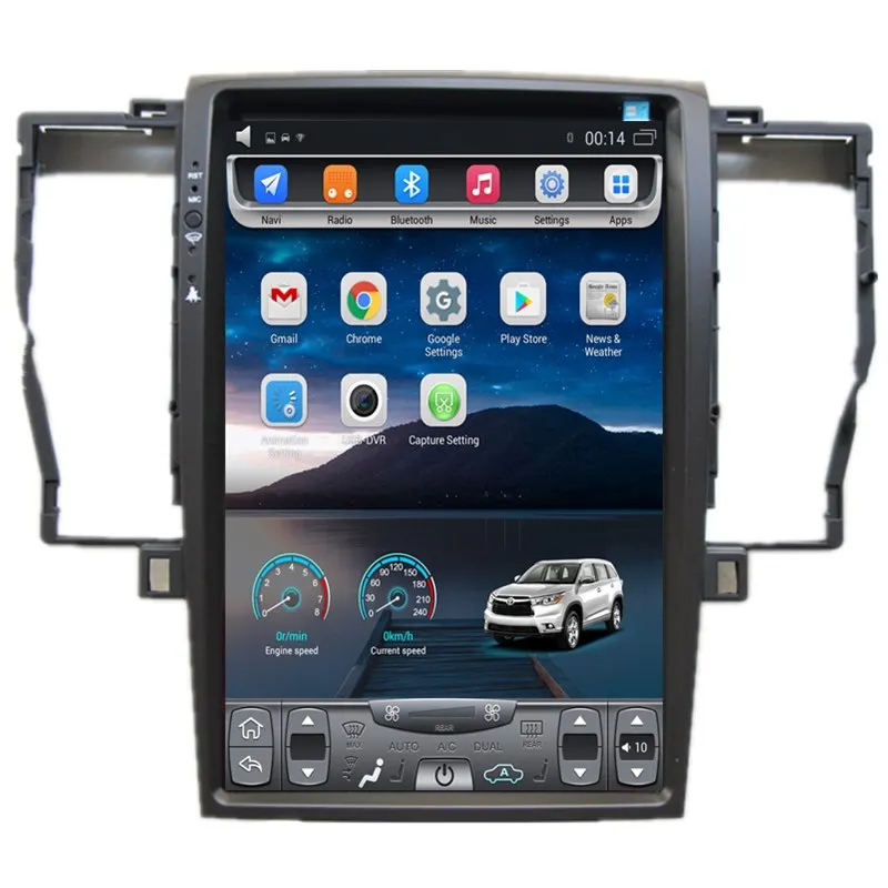 12.8 Screen 12," Tesla стиль Автомобильная магнитола на андроид радио аудио, dvd, gps навигационное головное устройство Sat Nav для Toyota Crown 2005 2006 2007 2008 2009 - Цвет: 12.8 Screen