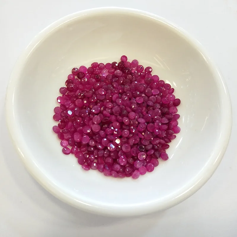 Natural Unburnt Ruby Round Jewelry Loose Bare Gem 3A Level 3. 25mm Man Woman DIY Material Ring Earring Pendant Valet Inlay