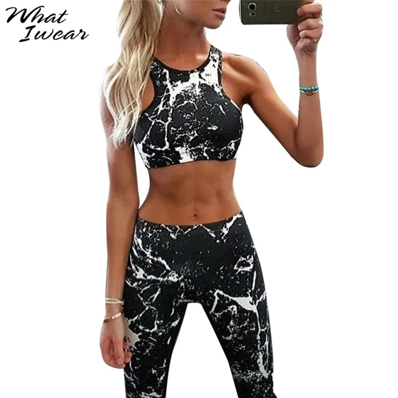 Новый женский модный эластичный облегающий двухцветный комплект из 2 предметов