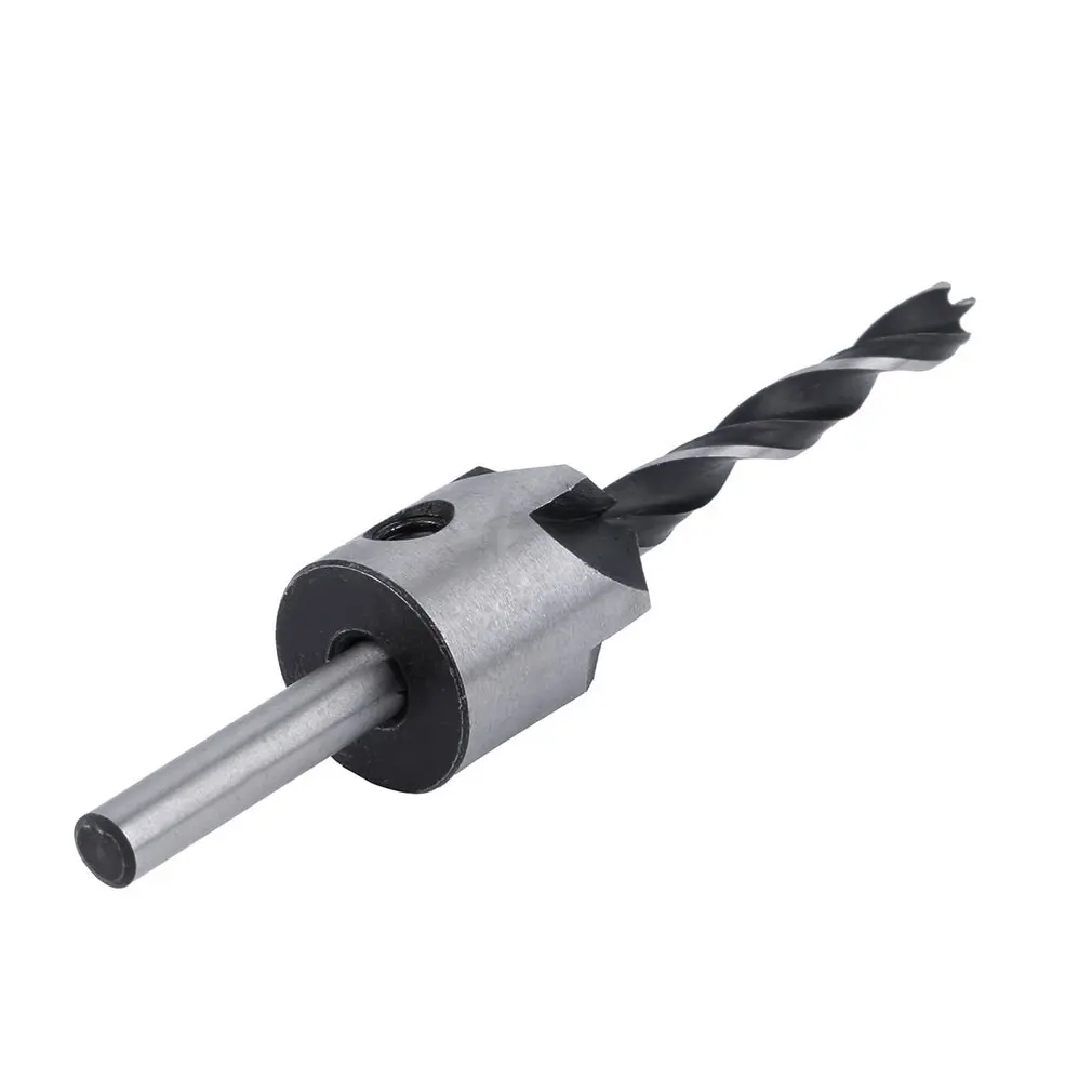 5 шт. набор сверл с зенкером винт расширителем деревообрабатывающий фаска 3-6 мм