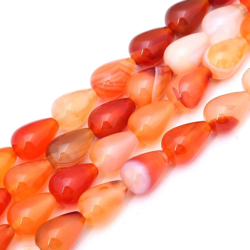 

8-14mm Natural Stone Beads Agate Crystal Tiger Eye Water Drop Loose Spacer Bead Jewelry Making DIY Bracelet Necklace Accessories