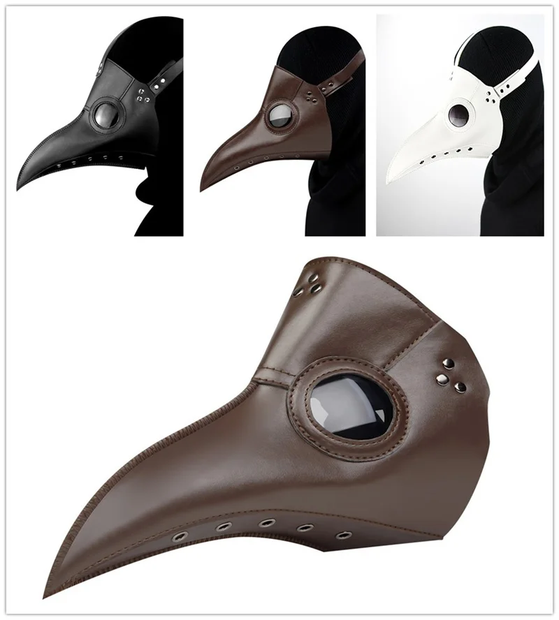 PU стимпанк птица маска Чумного доктора длинный нос с клювом Косплэй Необычные