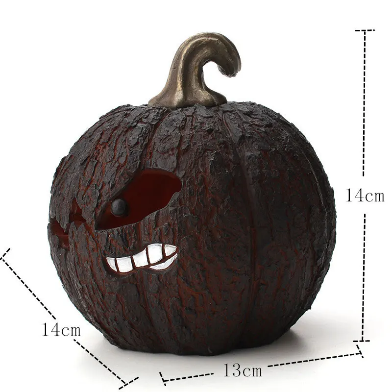 

Halloween Little Crab Pumpkin Night Light Resin Crackle Atmosphere Decora Light Children's Party Lantern Pumpkin LED Lamp Gifts