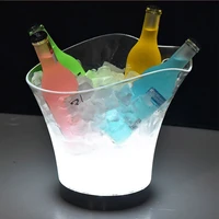 5 5l led rechargeable ice buckets beer wine whisky cooler colors changing cocktail bucket for party home bar nightclub supplie