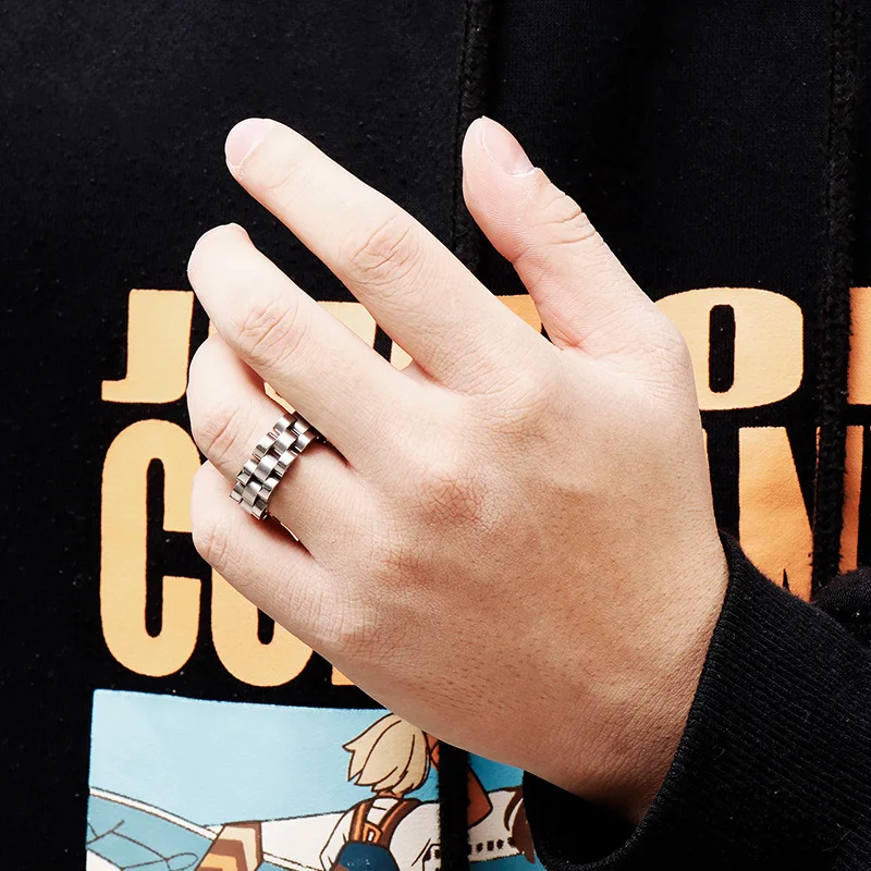 Кольца на велосипедную цепочку для мужчин и женщин из нержавеющей стали с